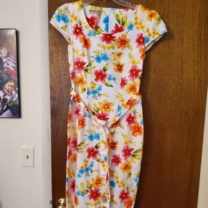 Pinup Girl British Retro Pencil Dress Easter Spring